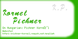 kornel pichner business card